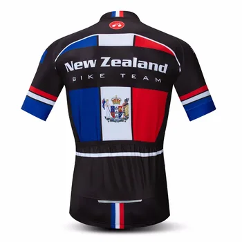 Nový Zéland 2019 cyklistika dres Mužov Horský Bicykel jersey MTB Cyklistické Tričká Krátky rukáv Cestnej Topy Priedušná Rusko Modrá červená