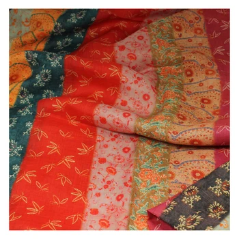 Nový Čistý Ramie materiál, Krásny vzor tlač textílie Tenký štýl v lete šitie textílie High-end šaty, oblečenie tissus