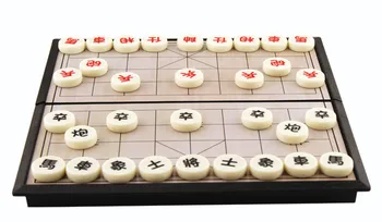 Nový čínsky šach magnetické skladacia Doska hra 19.5*19.5*3 cm Xiangqi Box Šach hra chessman J080