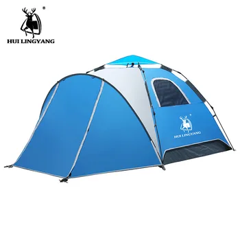 Nový Štýl Outdoor Camping Dodáva Ultra Ľahké 3-4 Osoby Dvojvrstvové Hliníkovej Zliatiny Rainproof Batoh, Stan