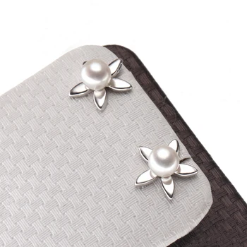 NOVÝ Štýlový jednoduchosť Prírodné Perly šperky, Náušnice Pre Ženy 925 Sterling Silver Šperky sladkovodné Perly Svadobné Náušnice