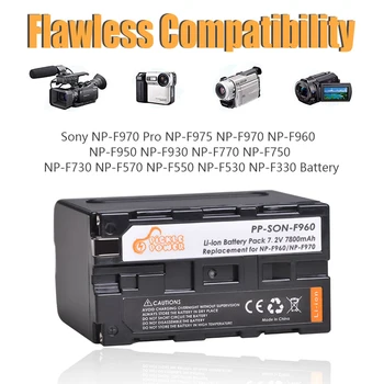 NP-F970 NP-F960 Fotoaparát Batérie 7800mAh 7,2 V, s LED Indikátor Napájania pre Sony DCR-VX2100E PD190P MVC-CD1000 HVR-HD1000U Fotoaparátu.