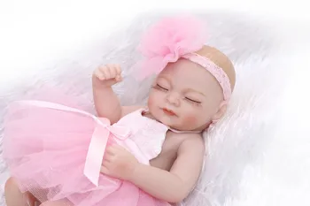 NPK reborn bábiky s soft real gentl dotyk miniatúrne preemie10inch novorodenca bábika mäkké silikónové vinyl ružová bábika