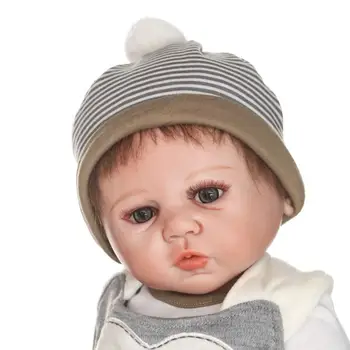 NPKCOLLECTION nový dizajn Úplné vinyl reborn baby doll s chlapcom rodovej dotyk vyučovania, hračky pre deti,