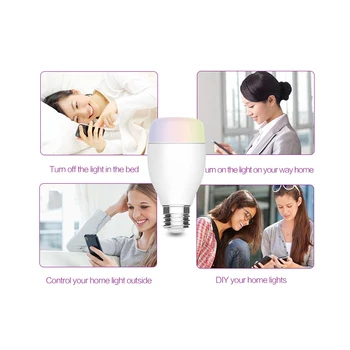 NTONPOWER WiFi Smart Stmievateľné LED Žiarovka Žiarovka pre Domáce Načasovať Led Žiarovky Lampy Kompatibilný so Alexa a Google Asistent BTZ1