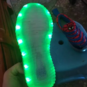 NYCOOL Caterpillar USB Nabíjanie LED Flash Svetelná rozsvieti Topánky Vonkajšie Deti Bežecká Obuv Batoľa Dievčatá Chlapci Deti Tenisky