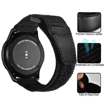 Nylon pásmo Pre Samsung Galaxy sledovať 46 mm Remienok Výstroj s3 hranici band náramok 22 mm watchband Huawei GT 2 popruh 46 mm 22 GT2 S 3