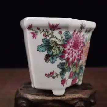 Nádherná Čínska Klasická Chryzantéma Malé Porcelánové Kvetináč