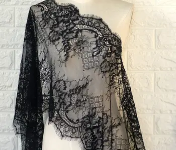Nádherné Európskej retro vzor nylon rias čipky šaty textílie DIY svadobné šaty, doplnky, široký 42cm