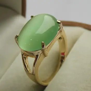 Nádherné šperky! lady najušľachtilejšie jemné šperky svetlo zelený nefrit krúžok (7,8,9#) jemné šperky