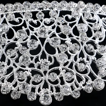 Nádherný Šumivé Striebornej farbe Svadby Diamante Sprievod Tiaras Hairband Crystal Svadobné Korún Pre Nevesty Vlasy, Šperky Headpiece