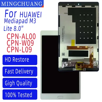Náhradné Diely Pre Huawei MediaPad M3 Lite 8.0 CPN-W09 CPN-AL00 CPN-L09 LCD Displej a Dotyková Obrazovka Digitalizátorom. Montáž