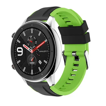 Náhradné watchband pre Samsung Výstroj S3 Klasické Hranici Galaxy sledovať 46 mm náramok silikónový pásik na Ticwatch Pro E2 S2 band