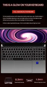 NÁM Kapitán Ultratenké Notebook 15.6 Palce, Intel Core i7 4500U DDR3 Notebook 8GB RAM 512 gb diskom 1 TB Ultratenké 1080P Windows10 Dual Band WiFi