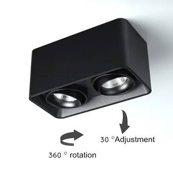 Námestie Stmievateľné LED Nástenné Downlight 10W 20W 24W KLASU Spot light Single/Double Head Stropné Svietidlo Povrchovú montáž Dole svetlo