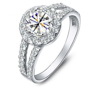 NÁS SKLADOM 15% Kvety Snubné Prstene pre Ženy Dúha Farieb Šperky Crystal White Charms Zásnubný Prsteň Darčeky ULoveido J510