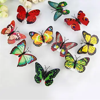 Nástenné svietidlo Farebný Motýľ Nočné Svetlo Dekorácie Svietidla Krásne Dekorácie pre Vonkajšie Výzdobu