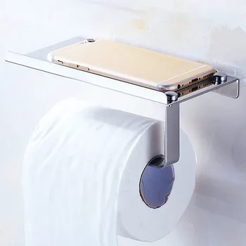 Nástenné Toaletného Papiera Držiak Tissue Papiera Držiak na Toaletný Dávkovač S Úložisko Polica pre kúpeľňové Doplnky