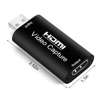 O Video Capture Kariet HDMI USB 2.0 1080P 4K Záznam Cez ZRKADLOVKY Videokamery Action Cam na Vysoké rozlíšenie Obstarávacích