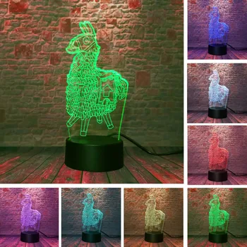 Obchod so Lama Hra Fanúšikovia USB Touch 7 Zmena Farby 3D LED Lava Nočné Svetlo Ilúzie Dieťa Deti Muž Chlapci Miestnosti Domova Vianočné Čítanie