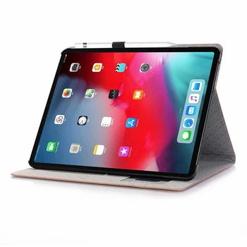 Obchodné Kožené puzdro Pre iPad Pro 11 2018 A1934 A1980 A2013 Tablet Podporu stojan, Kryt s Kartou Solt Ochranný plášť
