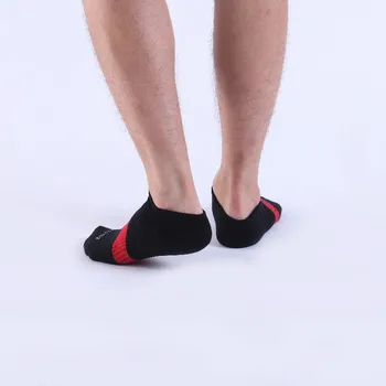Obchodné Muž Ponožky Krátke Hrubé Uterák Spodnej Módne Čiernej A Bielej Bavlny Potu Pohodlné Linky Textilné Lete