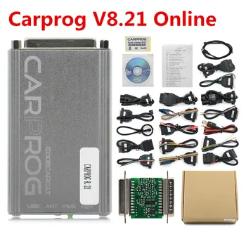 OBD OBD2 Online V8.21 CARPROG Programátor s 21 Adaptéry rádiá,odometers,informačné panely,immobilizers Carprog ECU Chip Tunning