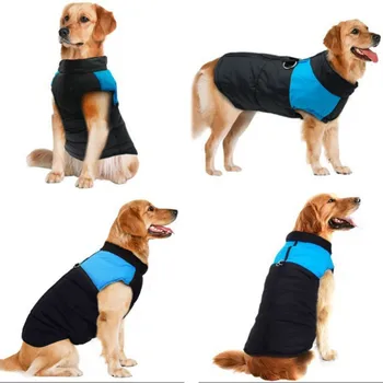 Oblečenie Pre Veľké Psy Nepremokavé Veľký Pes Vesta Bunda Na Jeseň V Zime Teplé Pet Čalúnená Vesta Na Zips, Bunda, Kabát Chihuahua Labrador