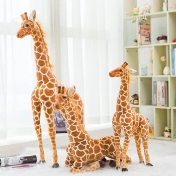 Obrie veľkosti Žirafa Plyšové Hračky Roztomilý plyšáka Mäkké Žirafa Bábika Darček k Narodeninám Deti Hračka