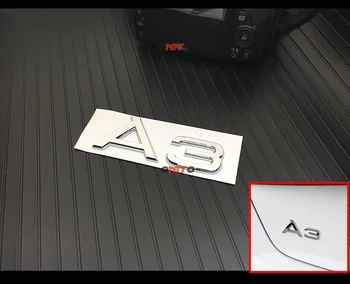 Obtlačky Symbol 1pcs Nové Auto styling vysoko kvalitných ABS Auto Znak Zadnej List Číslo nálepky pre audi A1 A3 A4 A5 A6 A7 A8 NÁLEPKY