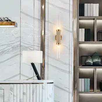 Obývacia izba nástenné svietidlo moderného Zrkadlo na Stenu Sconce chodby, chodby Schody Led Svetlo, spálňa posteli dvojité hlavu dlho, sklenené nástenné svietidlo