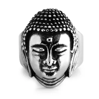 Ocele vojak Buddha Šakjamúni krúžok 316L Nerezovej Ocele, Zlaté šperky veľkoobchod krúžky new horúce