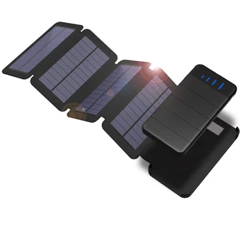 Odnímateľný Solárny Panel Power Bank 10000mAh Li-pol Nabíjateľná Solárna Nabíjačka pre iPhone, iPad, Samsung Huawei Xiao.