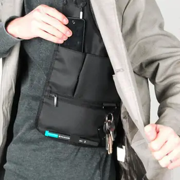 Odolné Unisex Travel Bag Anti-Theft Bezpečnosti Podpažné Puzdro Taška Cez Rameno Skladovanie Vrecko Na Mince Tlačidlo Pero Telefón Nylon