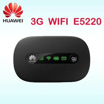 Odomknutý Huawei E5220 3G Router Mobile Hotspot Vrecku Mifi Bezdrôtový 3G Modem Auto WiFi s slot karty SIM PK E587 E5830 E5330