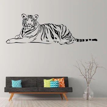 Odpočíva tiger Stenu Odtlačkový Leží India Tiger Samolepky na Stenu Domova Obývacia Izba, spálňa Tigar Art nástenné tapety EA447