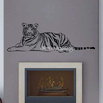 Odpočíva tiger Stenu Odtlačkový Leží India Tiger Samolepky na Stenu Domova Obývacia Izba, spálňa Tigar Art nástenné tapety EA447