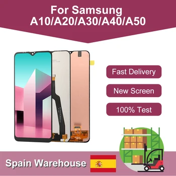 OEM AMOLED Pre Samsung Galaxy A10 A20 A30 A40 A50 LCD Dotykový Displej Digitalizovať Zhromaždenia zo Španielska loď