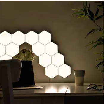 Oeny LED Nočné Svetlo Dotykový Senzor Magnetického Modulárny Citlivé Nástenné Svietidlo Hexagon Svetlá Tvorivé Domova Farebné Nočné Lampy