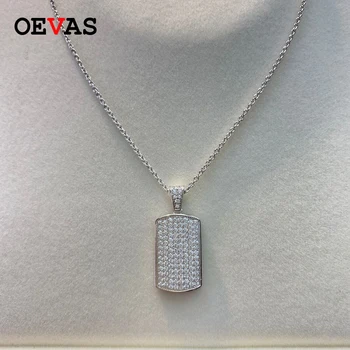 OEVAS 925 Sterling Silver Šumivé Full High Cardon Diamantový Náhrdelník Prívesok Svadobné Zapojenie Strany Jemné Šperky Dary