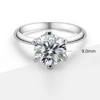 OEVAS Reálnom 3 Karát D Farba Moissanite Snubné Prstene Pre Ženy 925 Sterling Silver Šumivé Zapojenie Strany Jemné Šperky