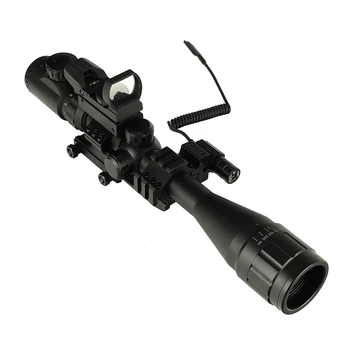 Ohhunt 4-16X40 AOEG Taktické Combo Riflescope Mil Dot Drôt Reticle Optické Puška Rozsahu s Červeným Laserovým Red Dot Sight Železničnej Mount