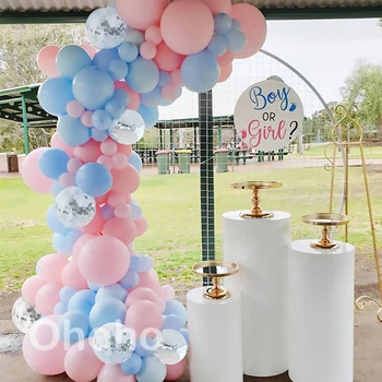 Ohoho Ružová Modrá Pastelovo Macaron Balón Garland Arch Globos Svadobné Baloons Narodeninovej Party Dekorácie, Detské Sprcha Matný Dodávky