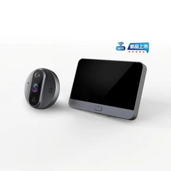 OIMG Smart Cat Eye Bezdrôtový WiFi Video Dvere, Telefón, Zvonček Video Interkom Monitor 4.3 Palcový Bezdrôtový Zvonček Home Security Syste