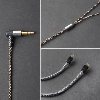 OKCSC Aktualizované Kábel 0.78 mm 2pin Jack 3,5 mm Micphone Plug monokryštálov Pozlátené Striebro pre UE18/JH13 ZS3 ZS5 ZS6 BLon BL05 BL03