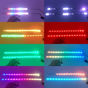 OKEEN 2x Auto RGB DRL LED Svetlá pre Denné svietenie Amber Switchback LED Knight Rider Pásy Svetlo Prúdi Farebné Angel Eyes Svetla