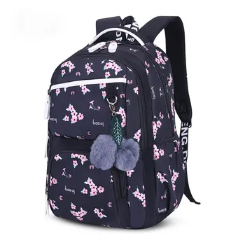 OKKID dievčatá školský batoh deti roztomilý batoh teenagerov školské tašky deti book bag plyšové loptu batohy pre dospievajúce dievčatá