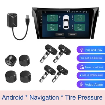 OKNAVI monitorovanie tlaku v pneumatikách Tlak vzduchu v Pneumatikách USB Monitorovací Systém Android Navigačný Monitoringu Poplachový Systém Bezdrôtového Prenosu Externého Snímača