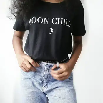 OKOUFEN MESIAC DIEŤA T-Shirt módne lumbálna pohode Zhora Tumblr Tees Ženy lete grafické Kvalitné bavlnené oblečenie, Hip Hop tričká