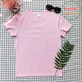 OKOUFEN MESIAC DIEŤA T-Shirt módne lumbálna pohode Zhora Tumblr Tees Ženy lete grafické Kvalitné bavlnené oblečenie, Hip Hop tričká